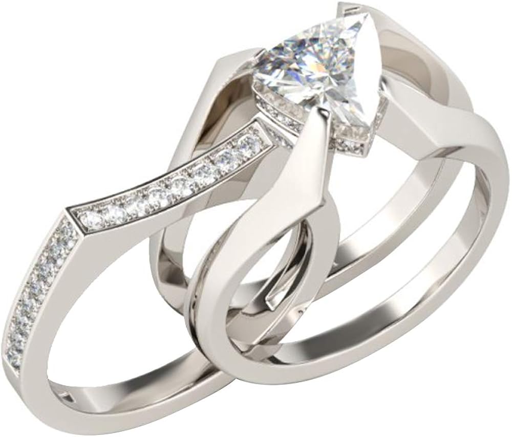 Dividiamonds 2.35 Ct Trillion Cut White Cubic Zirconia