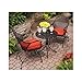 Clayton Court 3-Piece Motion Outdoor Bistro Set, Red, Seats 2