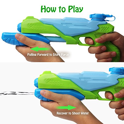 MINGKIDS Super Soaker Water Guns,Water Pistol Squirt Gun Water Blaster 2 Pack, Large Capacity Squirt Gun- Game Fun Far Range Party Favor Toy for Kids and Adults