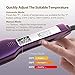 KIPOZI Professional Hair Straightener, 1.75 Inch Titanium Flat Iron for Hair Dual Voltage Flat Iron, Wide Flat Iron for Thick Hair with Adjustable Temperature & Digital LCD Screen, Purplethumb 4
