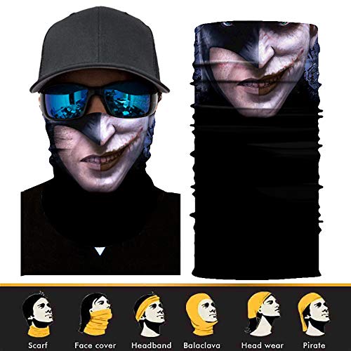HighlifeS Skull Cycling Motorcycle Head Scarf Neck Warmer Face Mask Ski Balaclava Headband (25A)