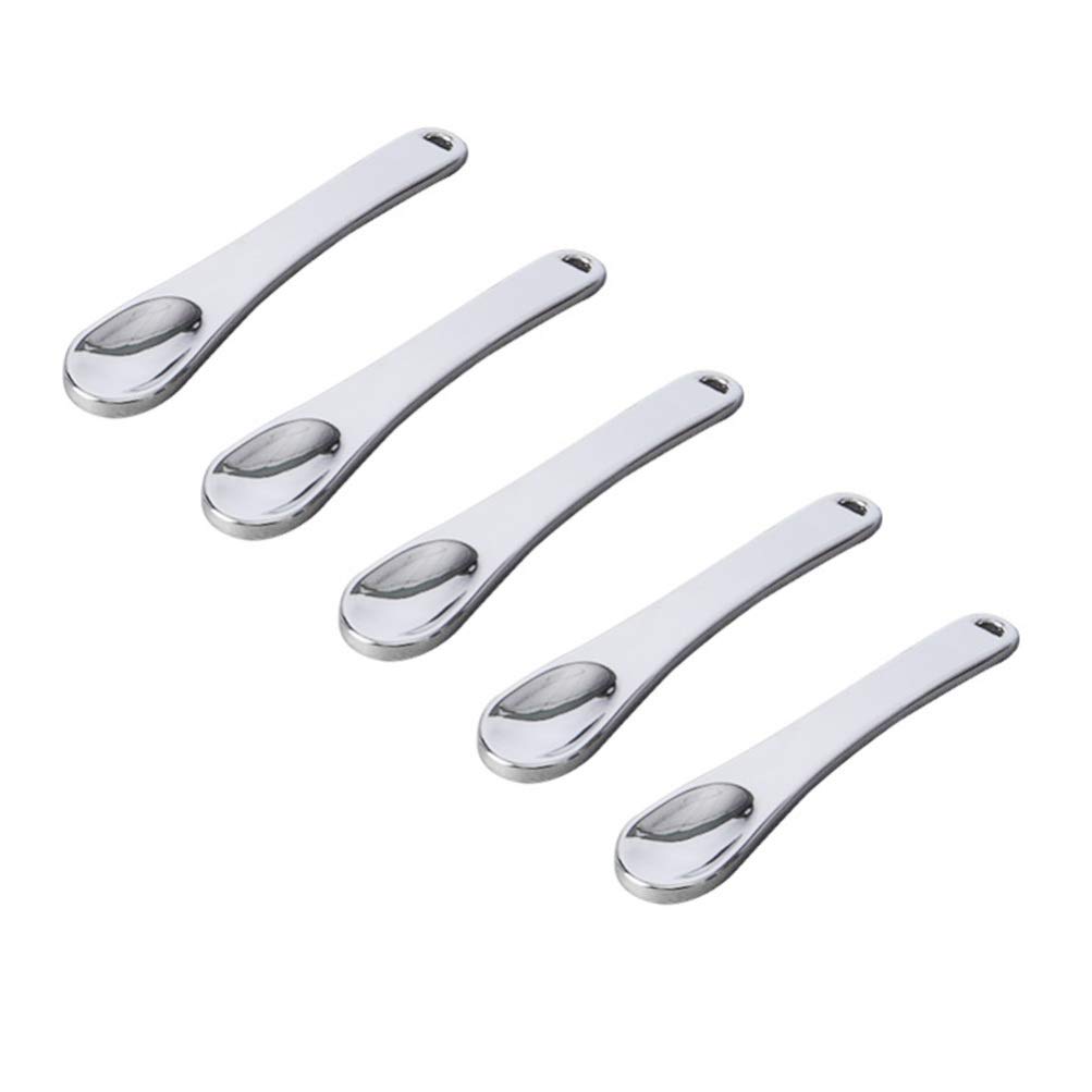 Milisten Metal Cosmetic Spatula Set Mini Makeup Spoon and Beauty Scoop for Facial Cream Mask Skincare Spatula for Eye Cream Application and Mixing Compact Reusable Metal Face Mask Spoon