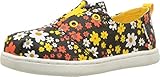 TOMS Kids Baby Girl's Lumin (Infant/Toddler/Little Kid) Black Multi Retro Floral 6 Toddler