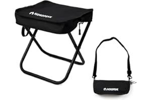 NORDPEAK Compact Foldable Stool with Shoulder Strap, Heavy Duty 350lbs Support, Lightweight Portable Seat Gift for Camping, O