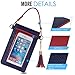 MoKo Cell Phone Bag, PU Leather Crossbody Bag Mini Phone Pouch Fit with iPhone 13 Mini, iPhone 12 Mini, iPhone SE 2020/11 Pro/11/Xs Max/XR/Xs/X, Galaxy Note 10/S10e/S10/S10P/S20 - Indigo + Red