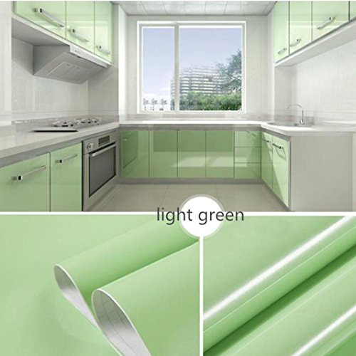 Iuhan® Self-adhesive Wall Stickers, Shiny Furniture Refurbished Stickers Pvc Removable Wallpaper Decor 13 Kind Colors (Mint Green)