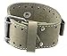 REV Crazy Horse Leather Strap 22mm Lug Width Wide Oyster Stone Cuff Watch Band - #CHO-ST