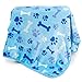 Allisandro Super Soft and Fluffy Premium Flannel Fleece Dog Throw Blanket,Appealing and Cute Paw Prints Equally for Puppy Cat