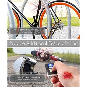 Fosmon Anti Theft Burglar Bike Alarm with Remote, Waterproof Vibration Triggered Battery Operated Loud 113dB Wireless Siren for Bicycle, E-Bike, Motorcycle, Scooter, Cart, Trailer, Equipment, Fence