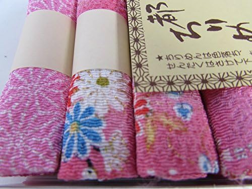 Pink Series 7 Assort Pre-Cut (8.7 "× 6.5") Rayon Crepe Print Chirimen kimono Fabric Quilt Patchwork