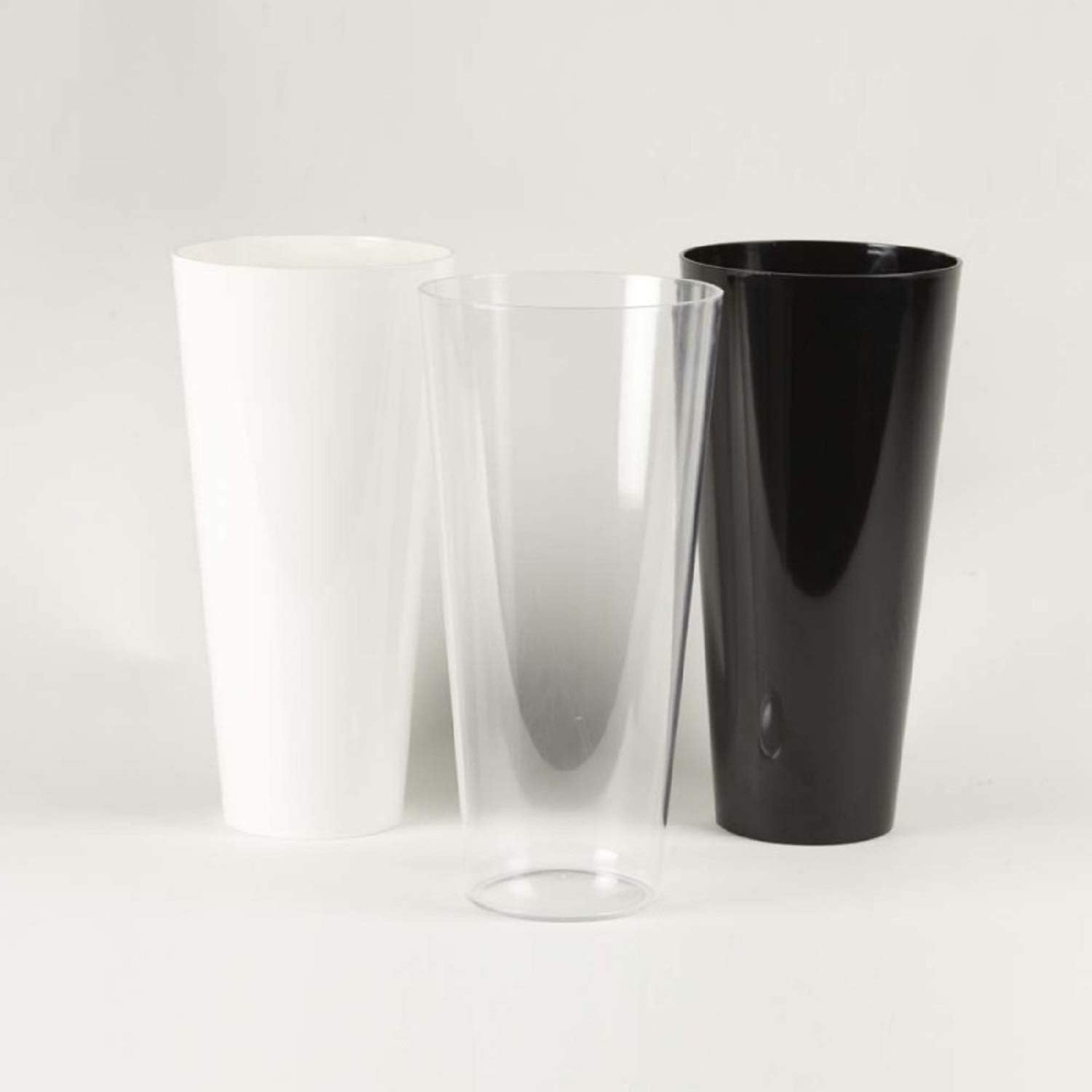 Conical Acrylic Plastic Vase 35cm Height (Black) - Image 3