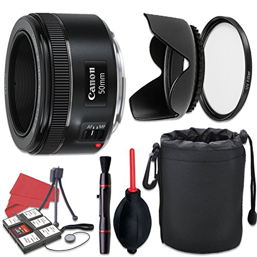 Canon EF 50mm F/1.8 STM Lens + Accessory Bundle
