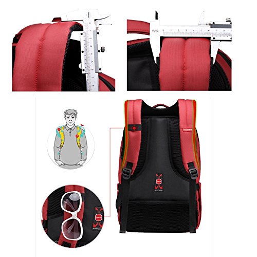 kopack Deluxe Black Laptop Backpack, 17 Inch AntiTheft Water Resistant