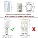 Smart Wifi Light Switches, Touch Wall Switch Panel, Replace 2 Switches in 1 Gang Wall Box, Combination Switch Compatible with Alexa, Smartphone App Control
