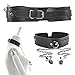 Leather Collar Fur Lining With Nipple Clamps Adjustable Breast Clips Clit for Couples Game