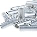 AIRIC UL Listed Non Insulated Butt Connectors 12-10 AWG, 100 pcs Electrical Seamless Crimping Terminals, Uninsulated Wiring Crimps Connector, Bare Copper Crimp Splice Terminal for 12,10 Gauge Wire