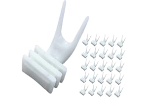 Abaodam 50pcs Large White Bird Cage Fruit Forks Parrot Vegetable Feeding Holders Bird Food Skewers Cage