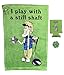 Giggle Golf I Play with A Stiff Shaft Waffle Golf Towel, Poker Chip, and Can Cooler | Funny Golf Towel
