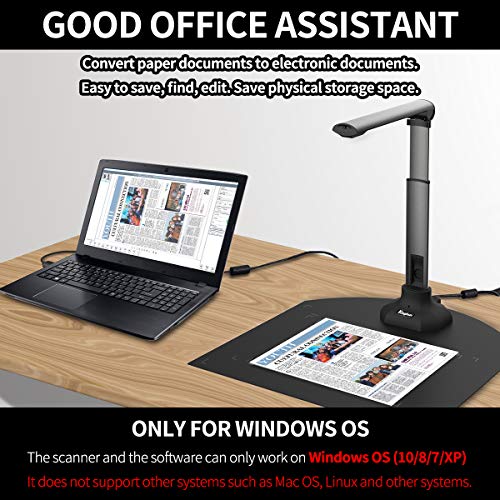 Kinghun KC6A07 Book & Document Camera, 8MP High Definition Portable