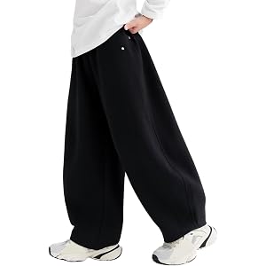 RGDYPKO Kids Boys Barrel Sweatpants, Wide Straight Leg Baggy Uniform Pants | Back to School Clothes for Teen Girls, Wide Leg,