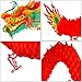 Bememo 3D Chinese New Year Dragon Garland Hanging Decoration (2 Pieces, 4.92 Feet with Lantern)