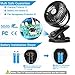 AOMAIS Clip on Portable Stroller Fan 5000mAh Battery Operated Mini USB Desk Clip Fan - 40 Hours(Max) 360° Rotation Rechargable Small Desk Fan, USB Cable Hand Fan for Outdoor Baby Bedroom Car Office