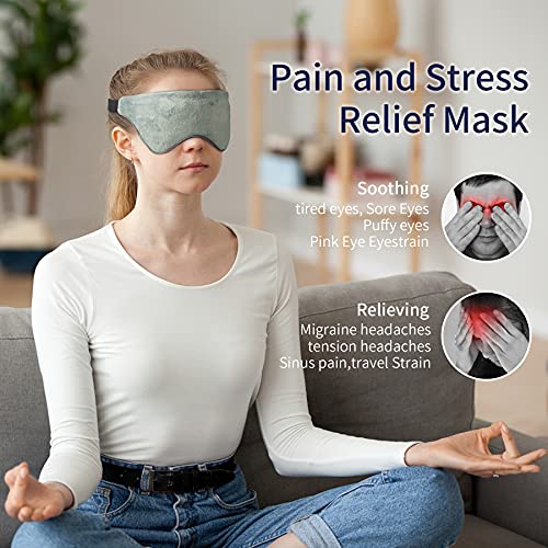 Mr. Sandman Weighted Eye Mask for Sleeping Migraines, Cold Hot Compress
