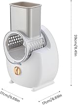 Tugeem Electric Cheese Grater USB Rechargeable Vegetable Spiralizer 3 Blades view 1