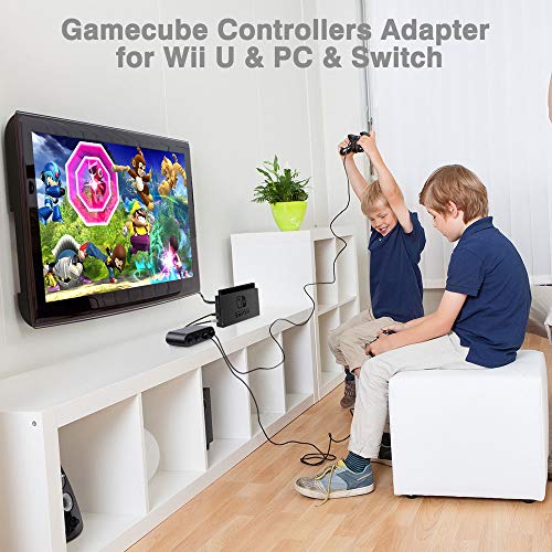 Gamecube Controller Adapter,BRIGHTSHOW Super Smash Bros Wii U Gamecube