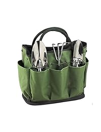 JKLcom Bolsa de jardinería, bolsa de herramientas de jardín, bolsa de jardín, organizador para el hogar, kit de herramientas de jardinería, bolsa de Oxford, organizador de herramientas de jardinería, bolsa de césped con 8 bolsillos