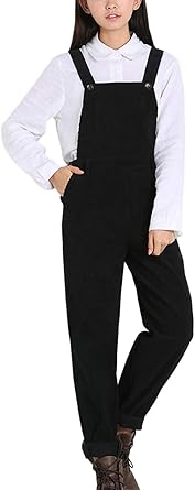 corduroy overalls black