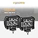 Led Off Road Lights,Eyourlife 18W Fish Eye 4D Lens Flood Beam Off Road Work Light Bar With Waterproof For Jeep Atv Utv Driving Headlight Pods Flood 2Pcs