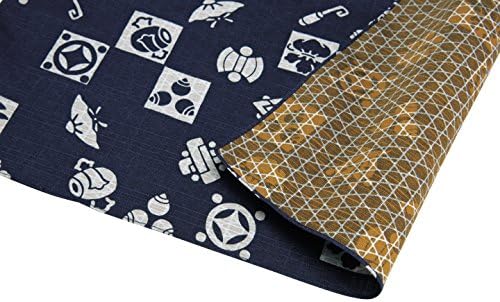 Furoshiki Kagome Navy Blue Gold