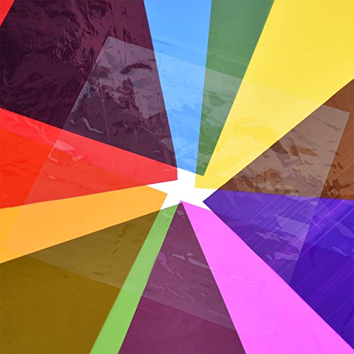 Outus Cello Sheets Cellophane Wraps, 8 x 8 Inch, 8 Colors, 104 Pieces