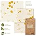 Oraganix Bee Fresh Beeswax Wrap - 3 Assorted Wrap Sizes w/ (6) Mesh Bags, Eco Friendly Reusable Food Wrap, Plastic Free Food Storage