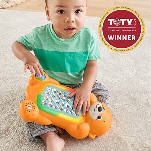 fisher-price linkimals a to z otter - juguete educativo interactivo con música y luces para bebés de 9 meses en adelante, multicolor