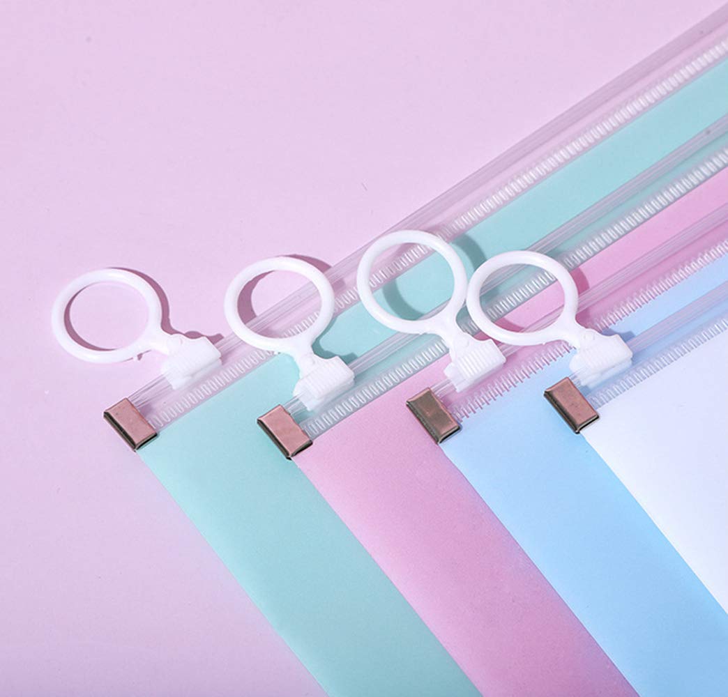 LSxia 4 Packs Face Cover Organizer Case Mask Zipper Storage Bag Cosmetic Container Reusable Portable Masks Keeper Folder Storage Clip Mini Travel Foldable Bags Set of Assorted Colors (Girls 4pcs)