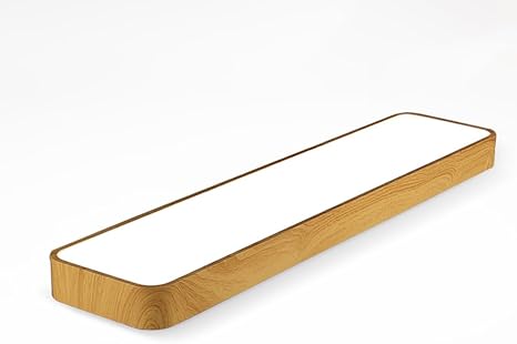 Amazon Co Jp Led 1cm 36w 円形の丸いシャンデリア 白い光 クリエイティブ木目の木材 オフィスシンプルな会議室スタジオバーランプ Shape 1 cm Round Corner ホーム キッチン