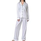Marycrafts Pajamas Set Long Sleeve Button Down Sleepwear Nightwear For Women