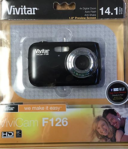 Vivitar Black ViviCam F126 Digital Camera with 14 Megapixels