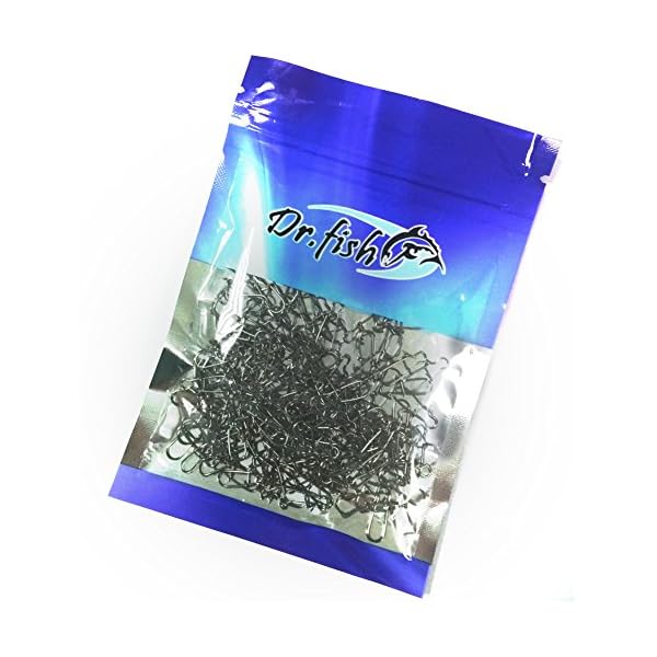 DrFish-Fishing-Duo-lock-Snap-Hooked-Snap-18LB-180LB-Freshwater-Saltwater-StainlessPack-50-or-200