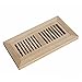 WELLAND 4x10 White Oak Wood Flush Mount Floor Register Vent Unfinished, 3/4 Thickness