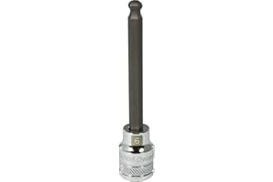 Dynamic Tools 3/8-Inch Drive Metric Hex Head, 6-Millimeter Long Ball Nose, Chrome Finish Socket
