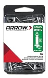 Arrow Fastener RLA3/16IP Long Aluminum 3/16-Inch Rivet, 50-Pack