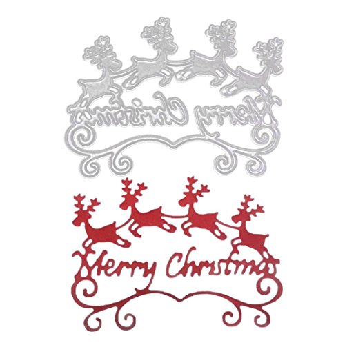 TOPUNDER Merry Christmas Metal Cutting Dies Stencils Scrapbooking Embossing DIY Crafts - Thumbnail 2