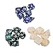 EVERMARKET Polyhedral Dice with 3 Complete Dice set for Dungeons and Dragons DND RPG MTG D20 D12 D10(00-90 and 0-9) D8 D4 Table Games , 21 Pcs (1)
