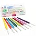 Jeteven 57 Pcs Crochet Hooks Set Ergonomic Yarn Needles Kit ，Crochet Hooks Set Ergonomic Soft Handles - Aluminum Blunt Needles - Knitting Needle