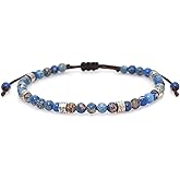 Wovanoo Beaded Bracelet Adjustable Stone String Bracelet Bohemian Colorful Beads Strand Bracelets for Women