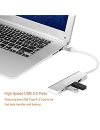 HDMI Series, ARKTEK HDMI Hub USB C a HDMI con puerto USB 3.0 y ranura de carga