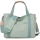 Canvas Crossbody Tote Bag for Women Laptop Work Handbag Shoulder Messenger Bag Travel Cute Aesthetic Tote Bag Purse